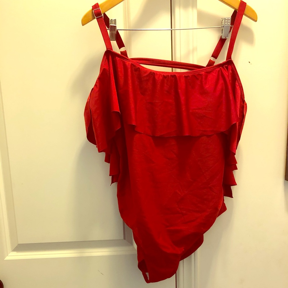Red women’s swimsuit